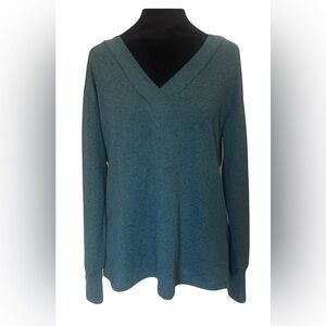 SHEIN Teal V-Neck Tunic